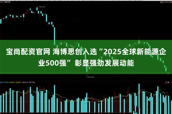 宝尚配资官网 海博思创入选“2025全球新能源企业500强” 彰显强劲发展动能